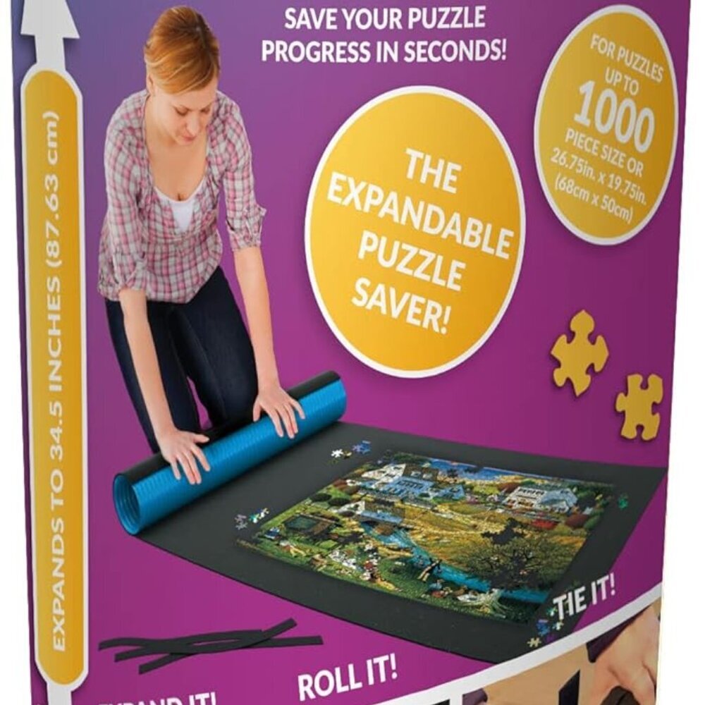 Roll-Up Puzzle Mat - Puzzle Saver and Assembly Accessory - Felt Mat - Fits up to
